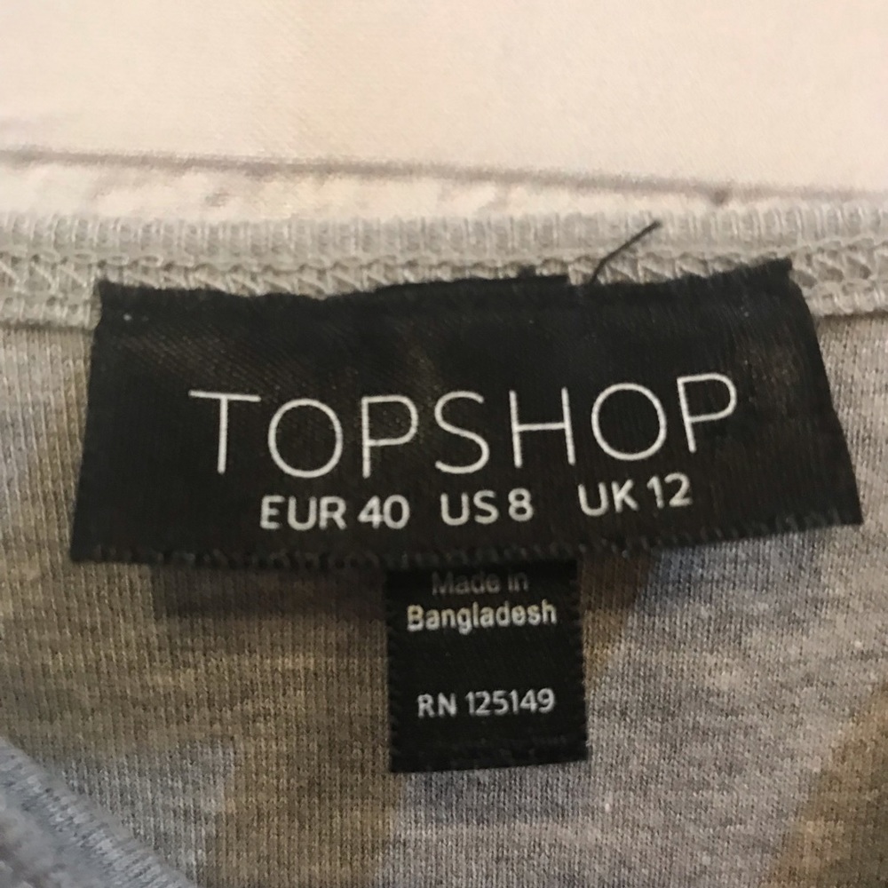 TopShop Gray Body-Con Midi Dress Size 8 Nordstrom - Picture 5 of 6
